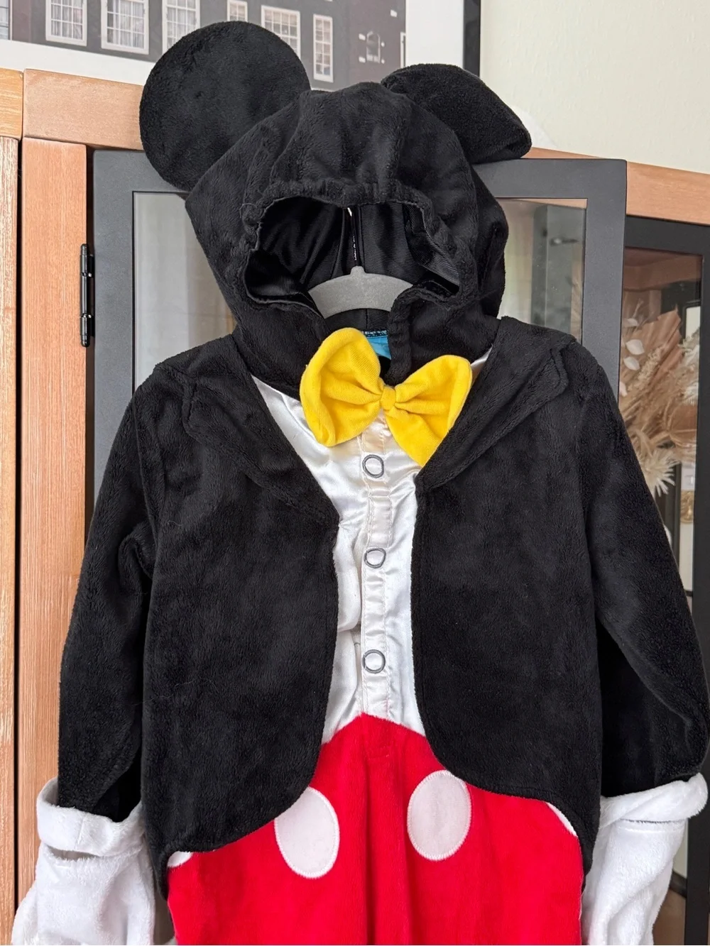 Y2k Disney Mickey Mouse tuxedo costume jumpsuit toddler baby bowtie hooded ears